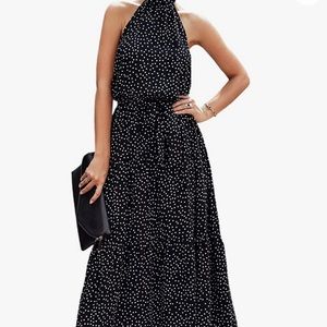 Polka dot maxi dress